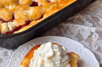 Cherry Cream Cheese Cobbler (Easy Dessert Recipe)